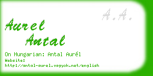 aurel antal business card